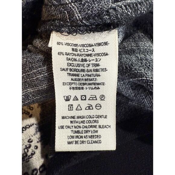 Free People Wildest Moments Peplum Tunic Top Sz M Boho Hippie Lace Up Black - Picture 7 of 12